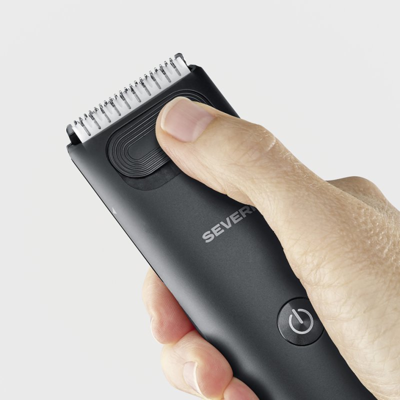 SEVERIN hair trimmer HT 708, Li-ion battery 60 min, LED display, matt black